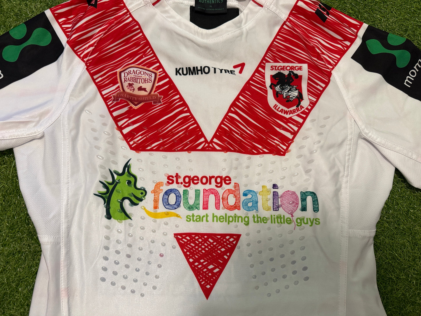 2015 St George Illawarra Dragons Charity Match player cut Jersey (L)