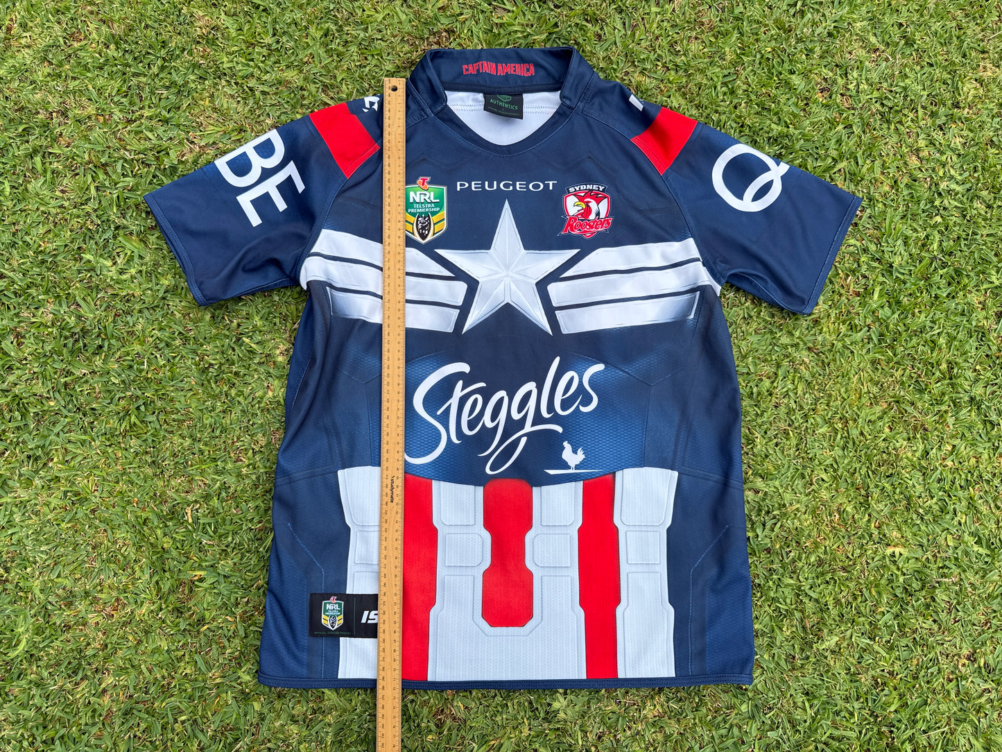 2015 Sydney Roosters Captain America Marvel Jersey (XL)