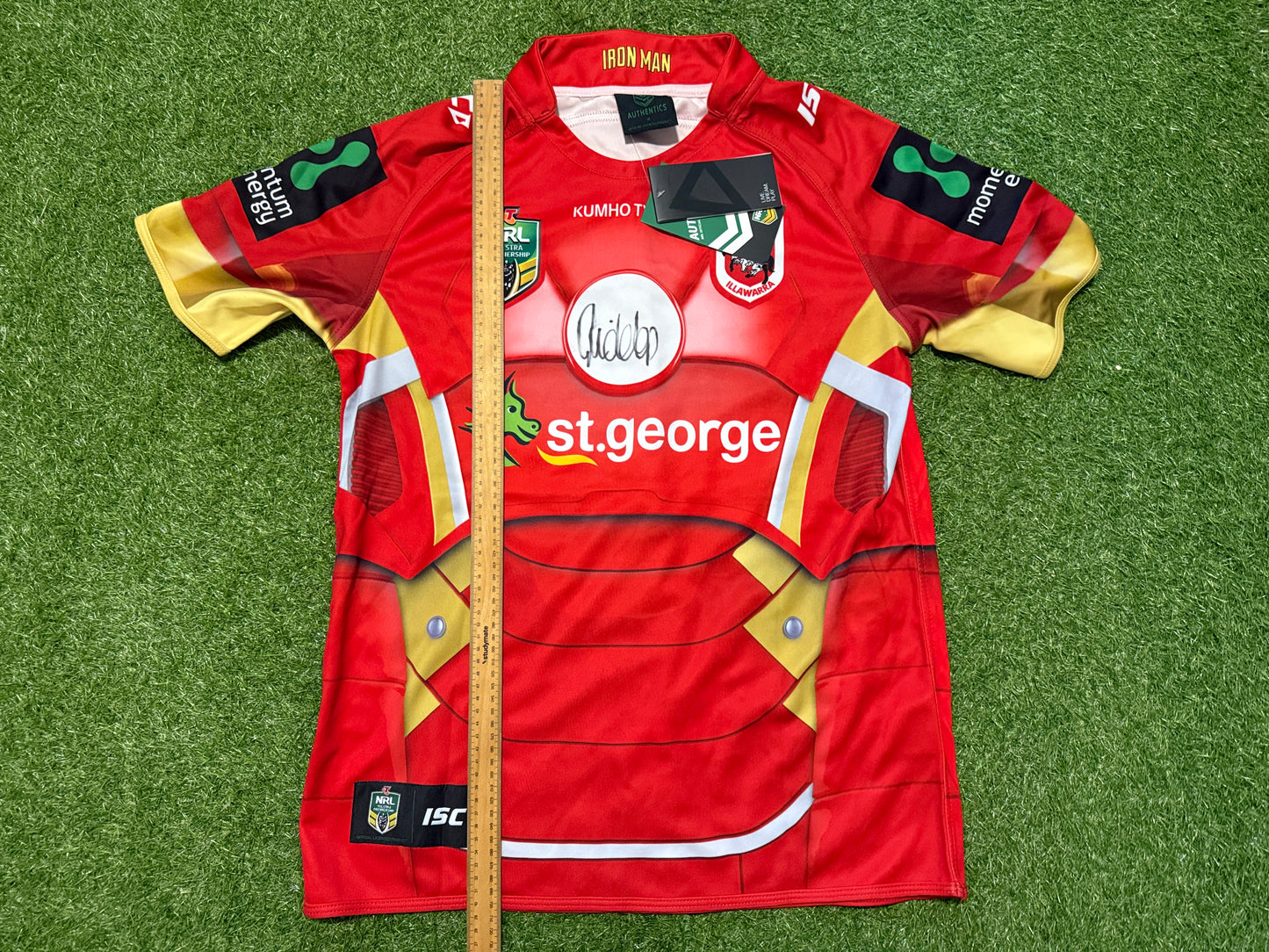 2015 St George Illawarra Ironman Marvel Jersey Signed BNWT (L)