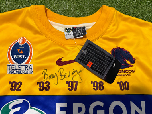 2003 Brisbane Broncos Heritage Player Cut Barry Berrigan signed (S)