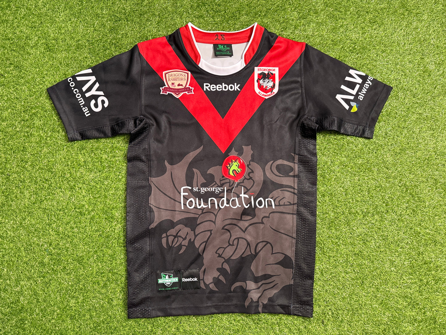 2013 St George Illawarra Dragons Charity Match player cut Jersey (S)