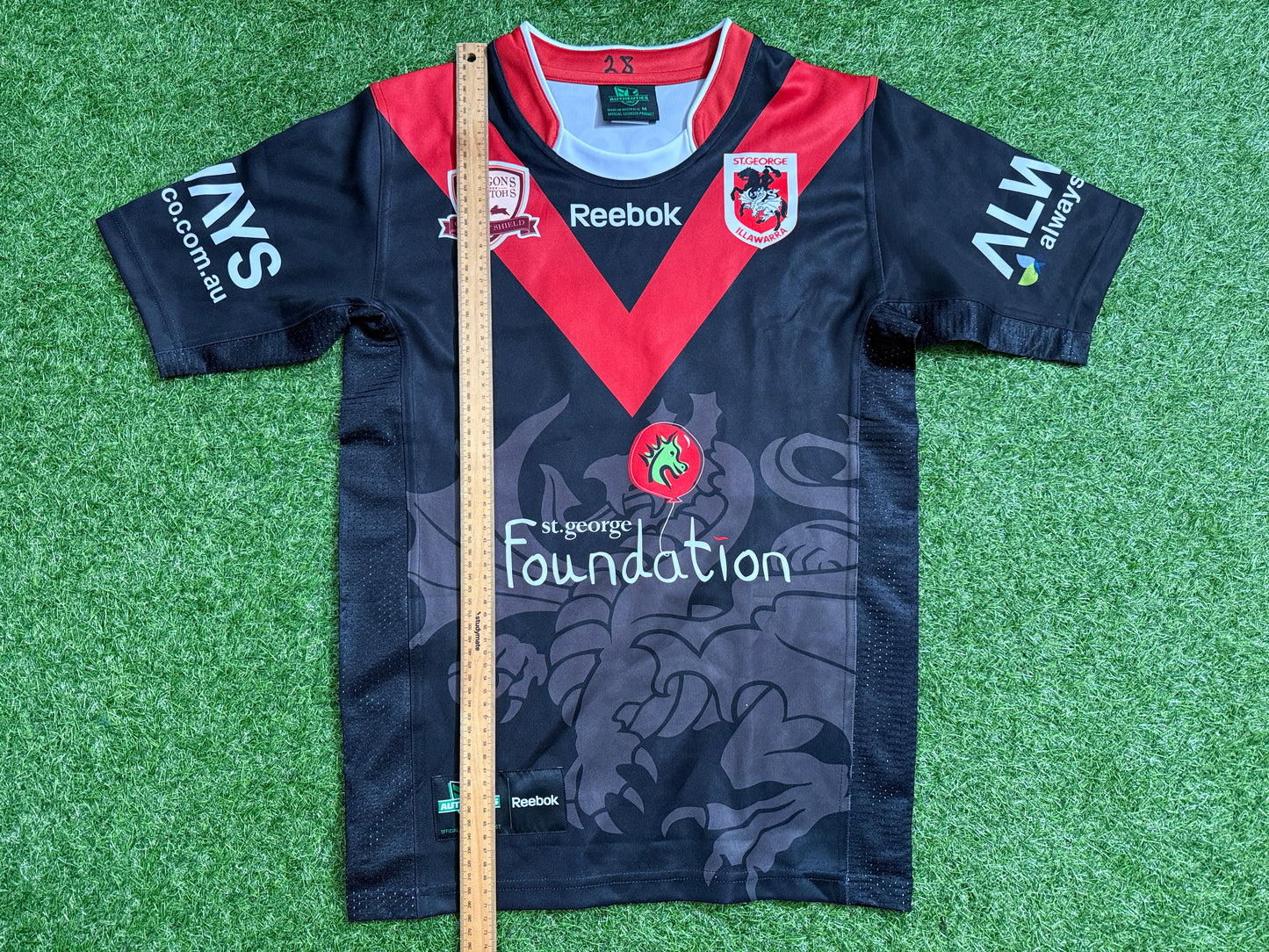 2013 St George Illawarra Dragons Charity Match player cut Jersey (S)