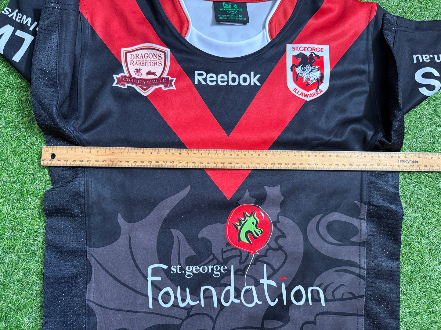 2013 St George Illawarra Dragons Charity Match player cut Jersey (S)