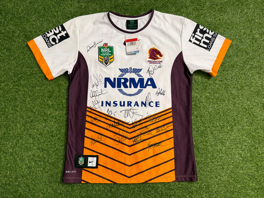 2016 Brisbane Broncos Away signed with tags (L)