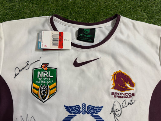 2016 Brisbane Broncos Away signed with tags (L)