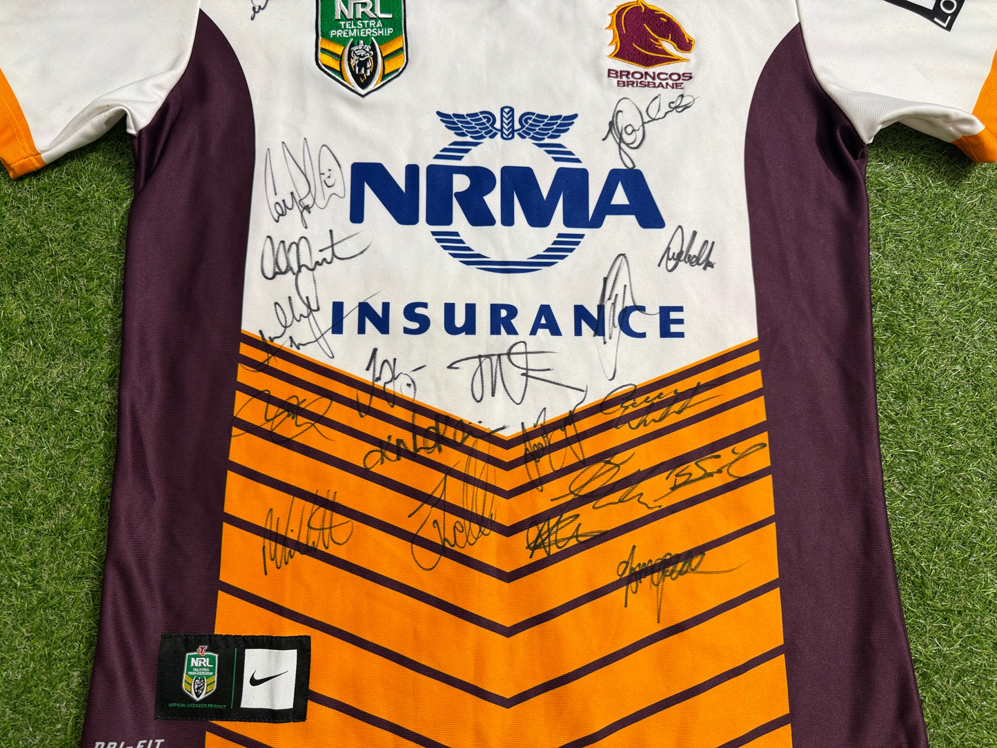2016 Brisbane Broncos Away signed with tags (L)