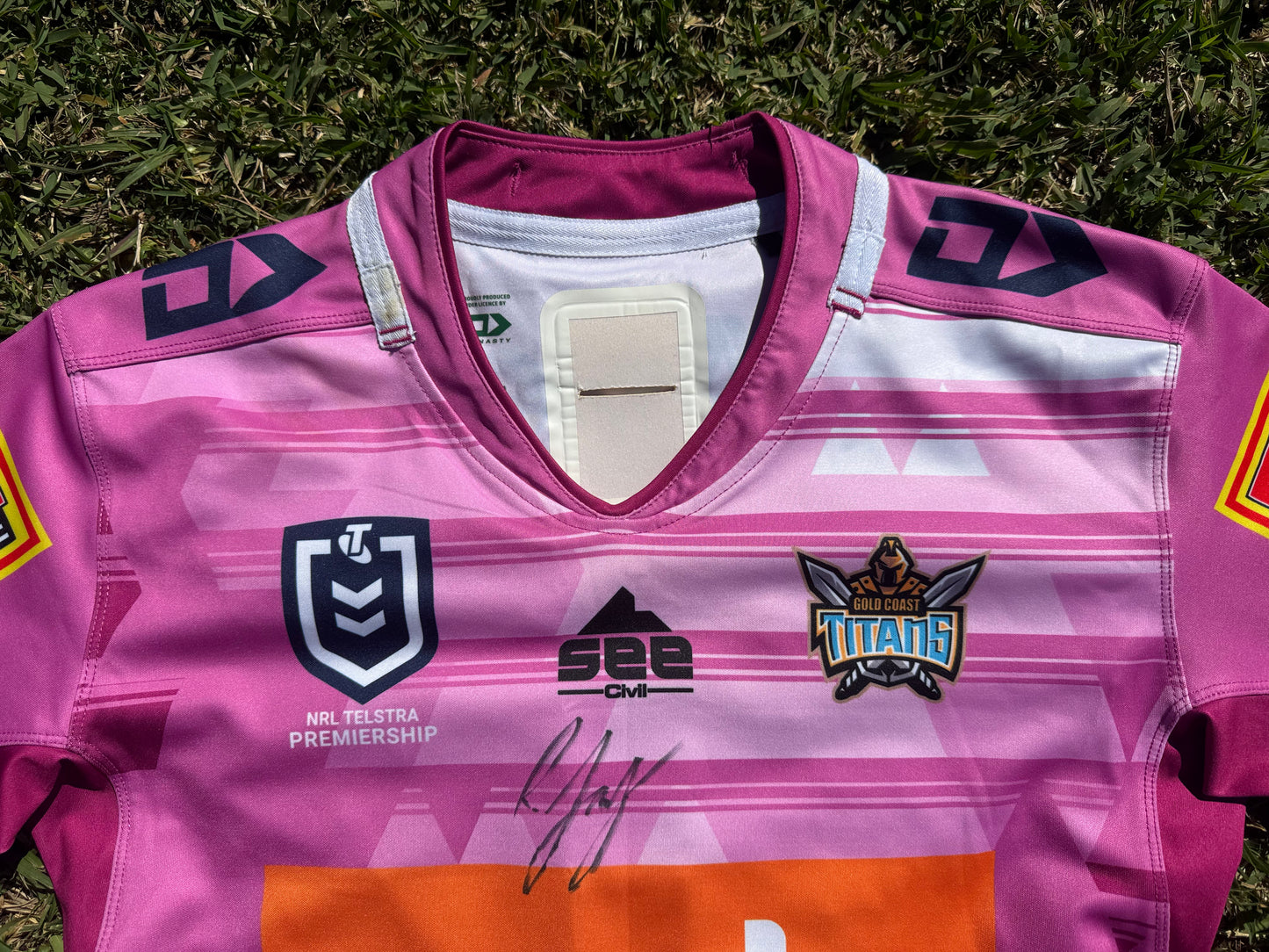 2019 Gold Coast Titans Women In League Match Worn Ryley Jacks Jersey (S)