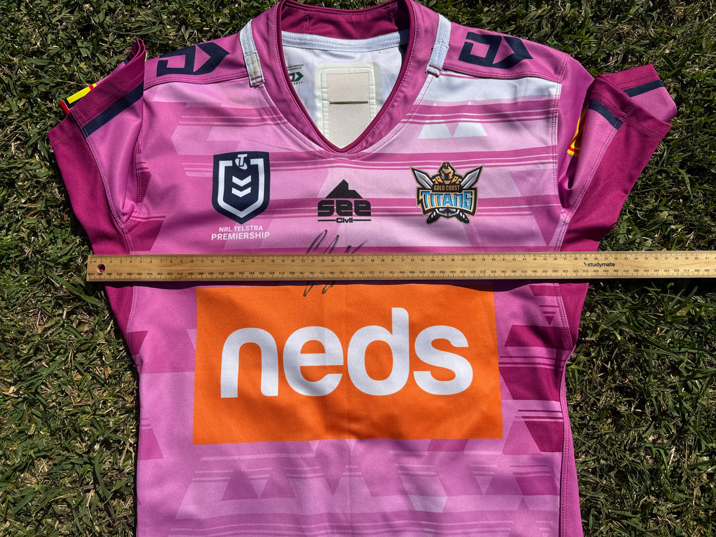 2019 Gold Coast Titans Women In League Match Worn Ryley Jacks Jersey (S)