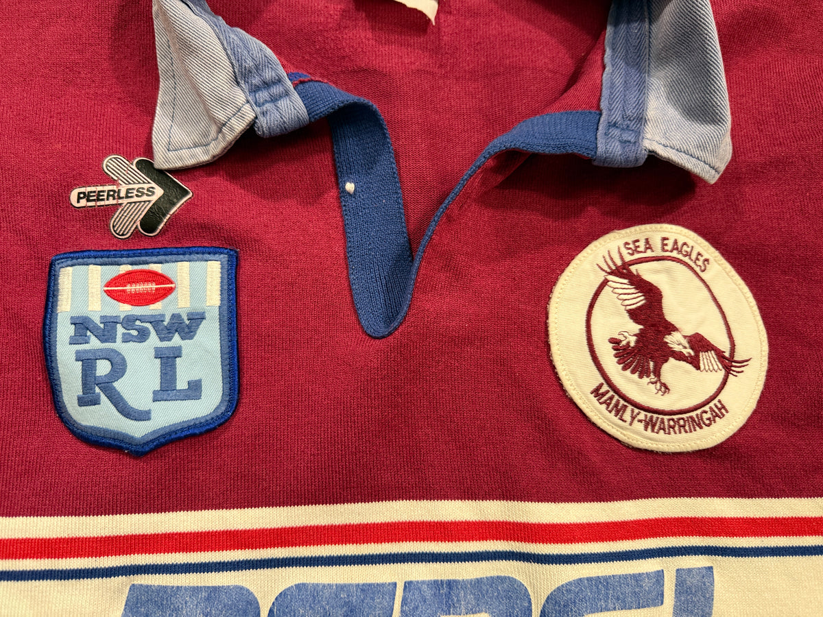 1993 Manly Sea Eagles Home Long Sleeve Jersey (M)