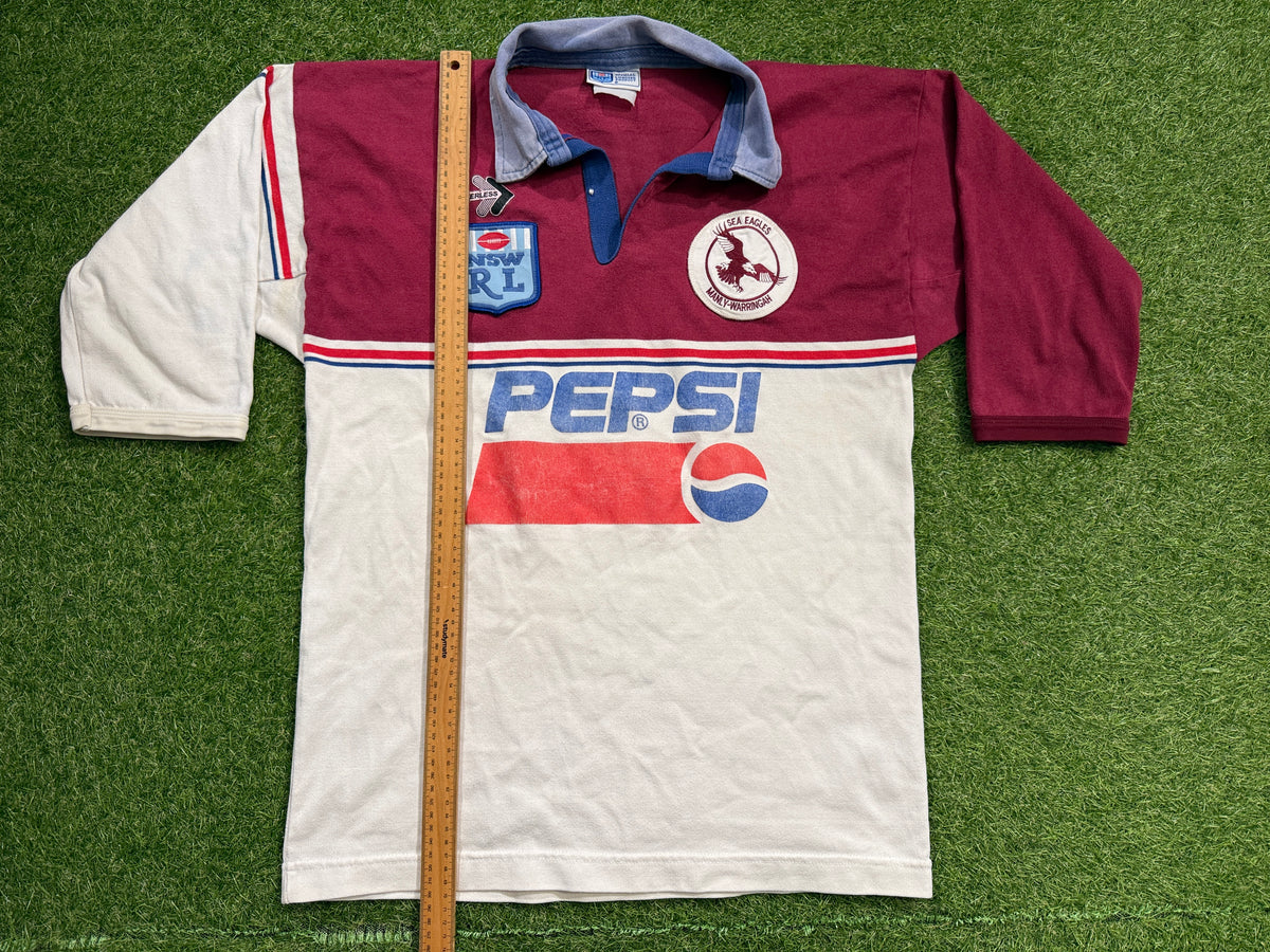 1993 Manly Sea Eagles Home Long Sleeve Jersey (M)