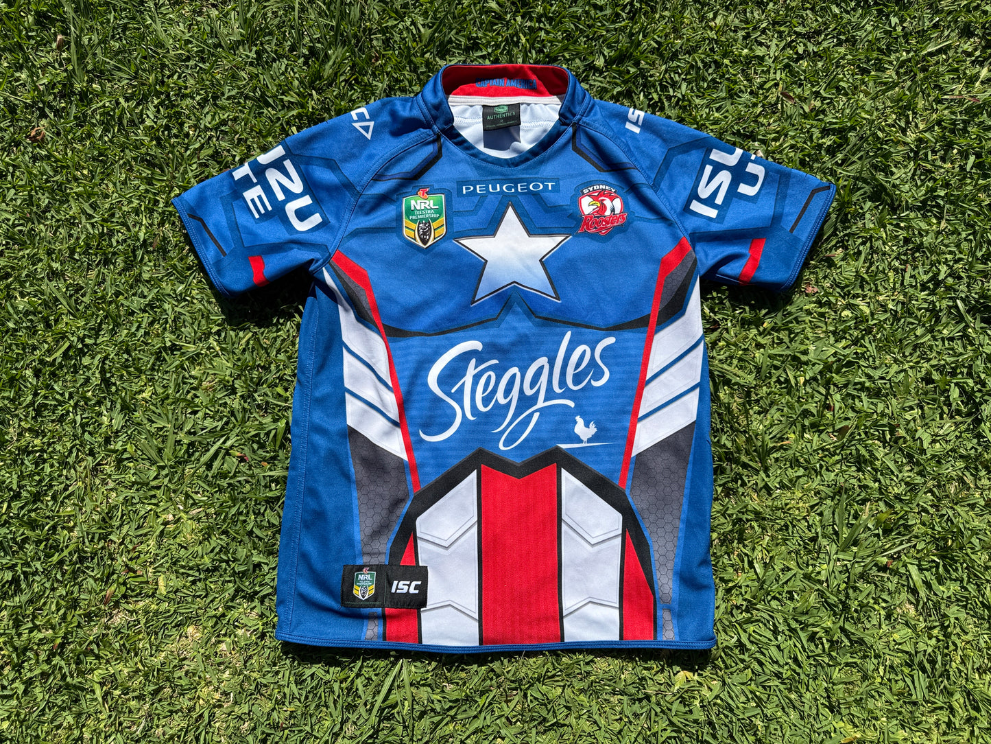 2014 Sydney Roosters Captain America Marvel Jersey (L)