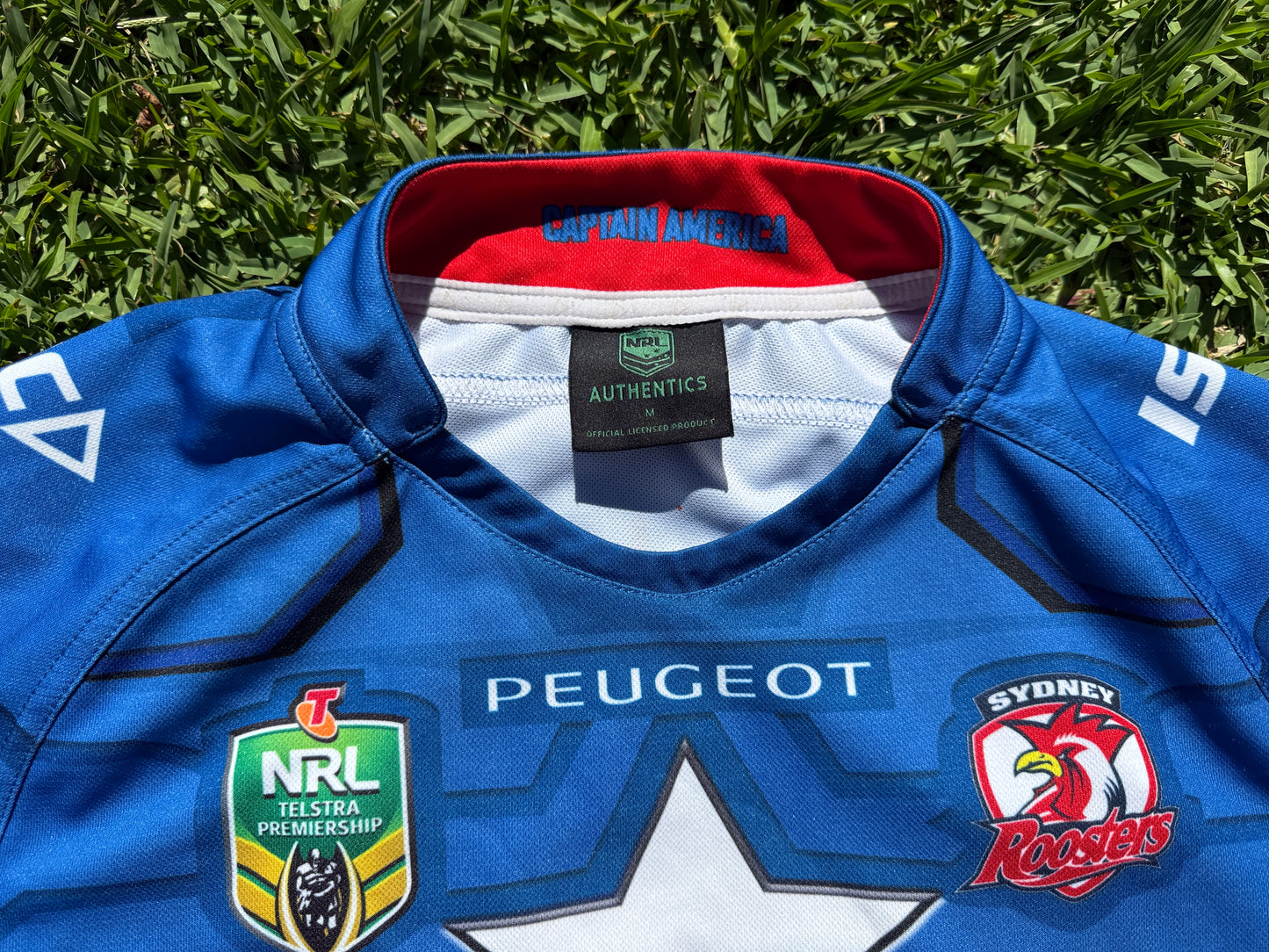 2014 Sydney Roosters Captain America Marvel Jersey (L)