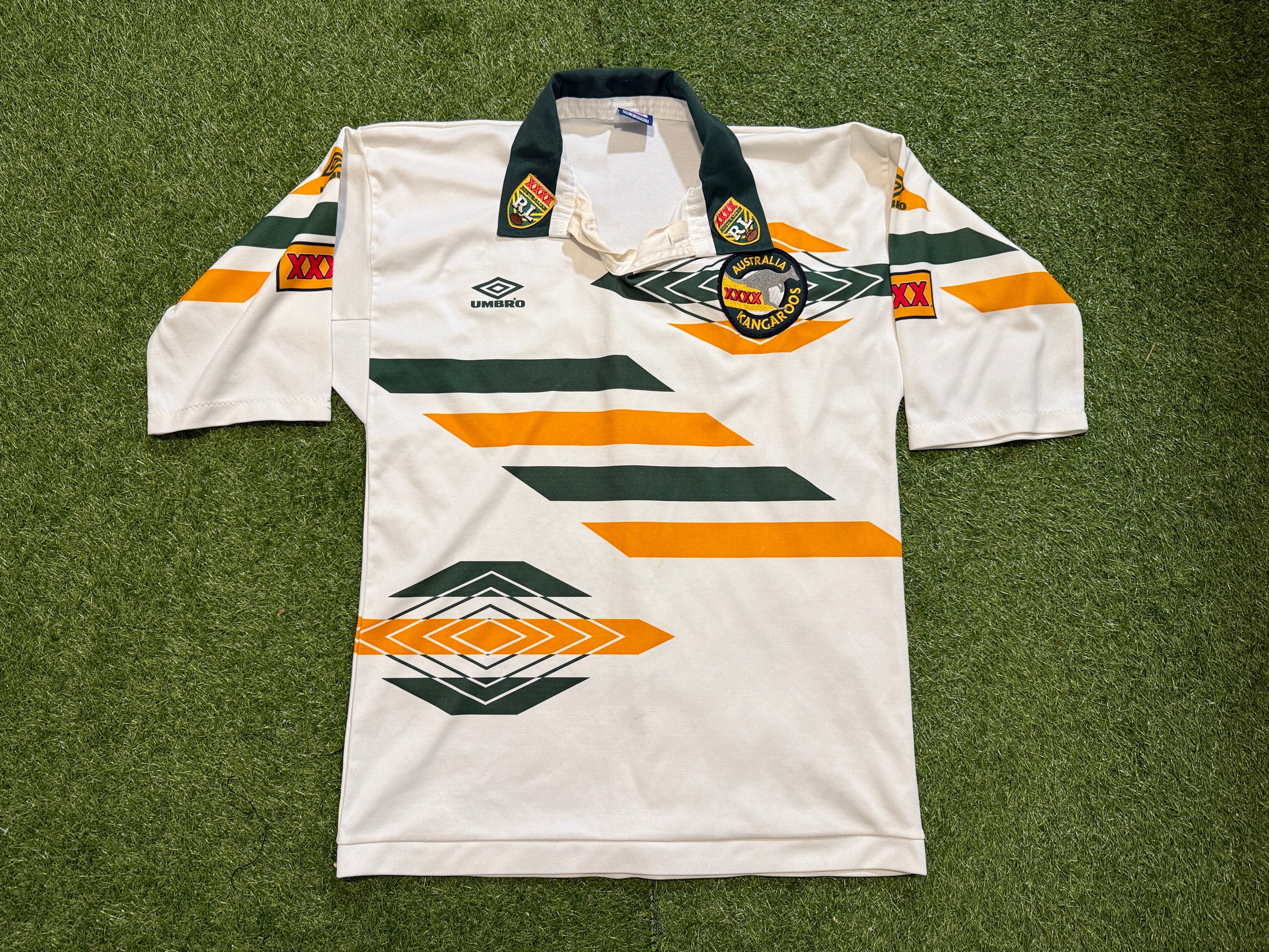 1992 Australian Kangaroos alternate tour Jersey (L) – Retro Rugba Leeg