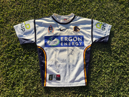 2005 Brisbane Broncos Player Issue Karmichael Hunt Signed (S)