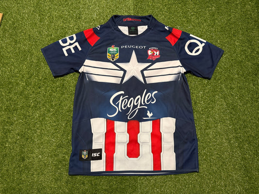 2015 Sydney Roosters Captain America Marvel Jersey (XL)