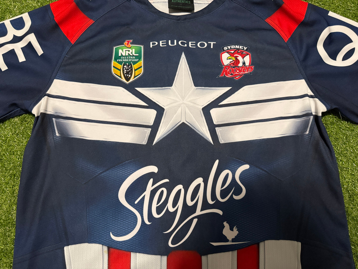 2015 Sydney Roosters Captain America Marvel Jersey (XL)