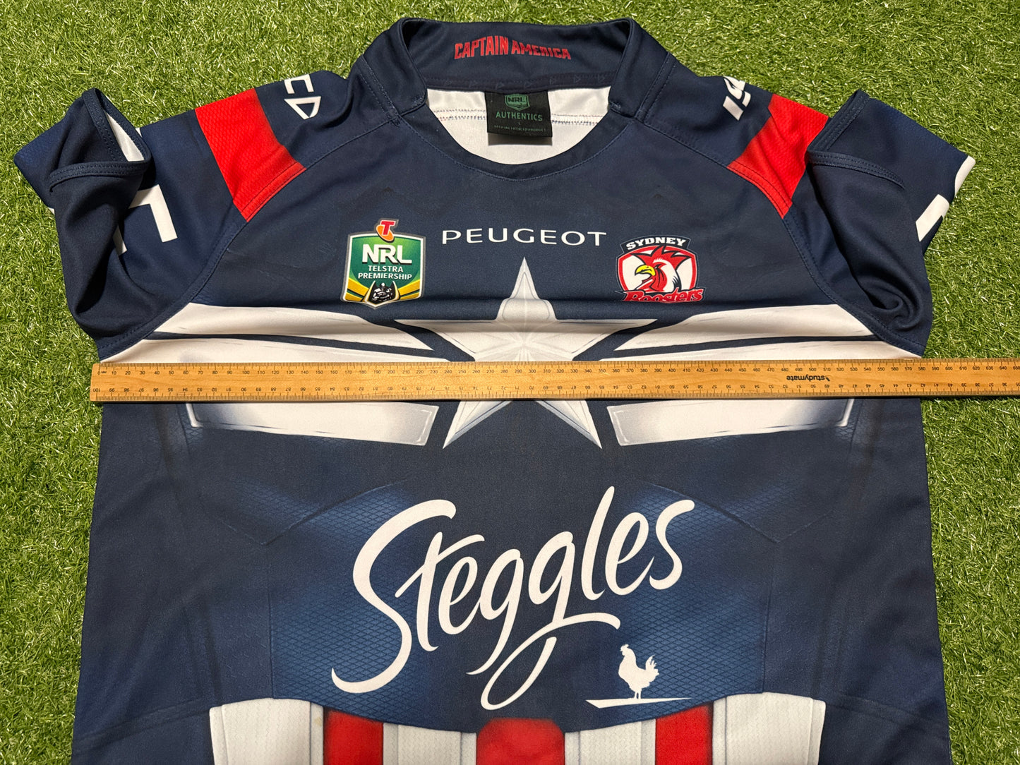 2015 Sydney Roosters Captain America Marvel Jersey (XL)