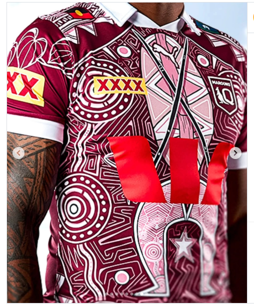 2026 QLD Maroons Player Issue Indigenous training Jersey (2XL)