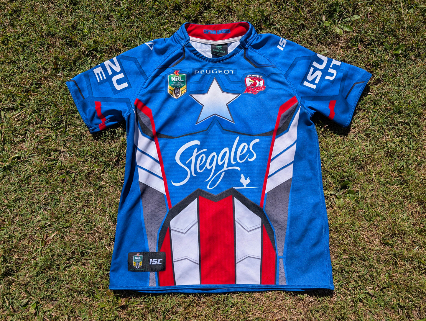 2014 Sydney Roosters Captain America Marvel Jersey (XL)