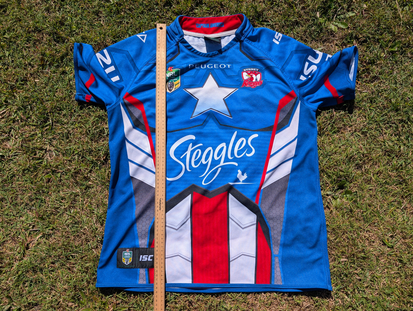 2014 Sydney Roosters Captain America Marvel Jersey (XL)